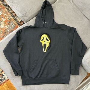 Ghost Face Scream Large Hoodie Chenille Mask Let's Watch Scary Movies 90s